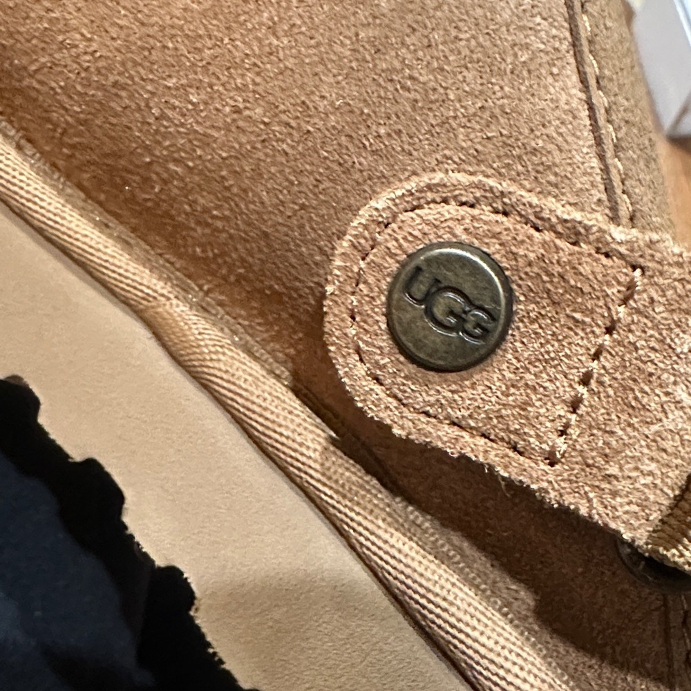 UGG Tan Suede Slip-On Shoes - Picture 8 of 11